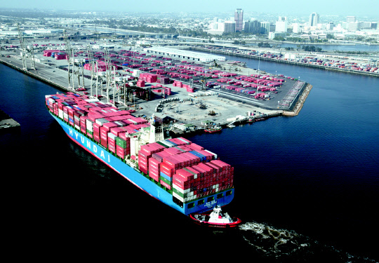 현대상선의 컨테이너선. 현대상선 제공